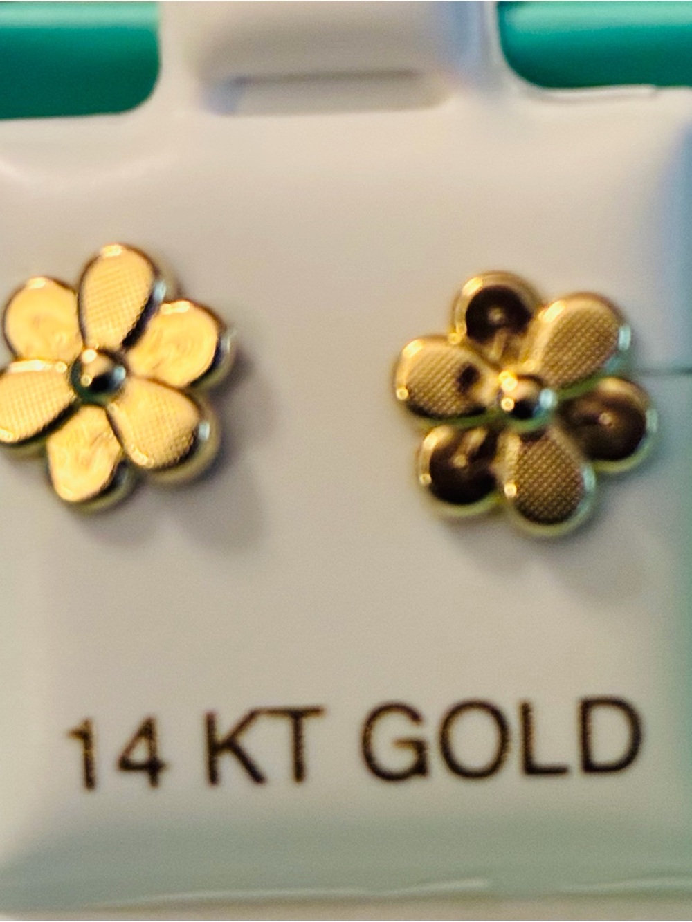 Plumeria 14kt solid yellow gold stud earrings